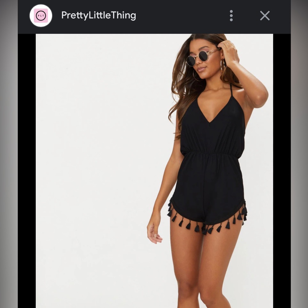 SOLD: PLT tassel strapless cover up